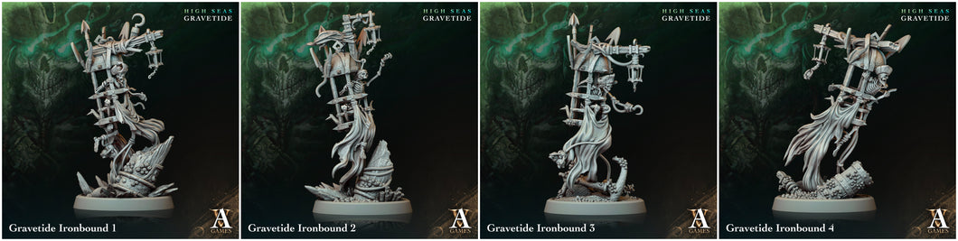 3D Printed Archvillain Games High Seas - Gravetide Gravetide Ironbound 28 32mm D&D