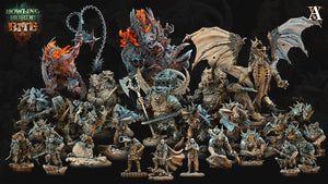 3D Printed Archvillain Games Howling Horde - Gnoll Scouts 28mm 32mm D&D