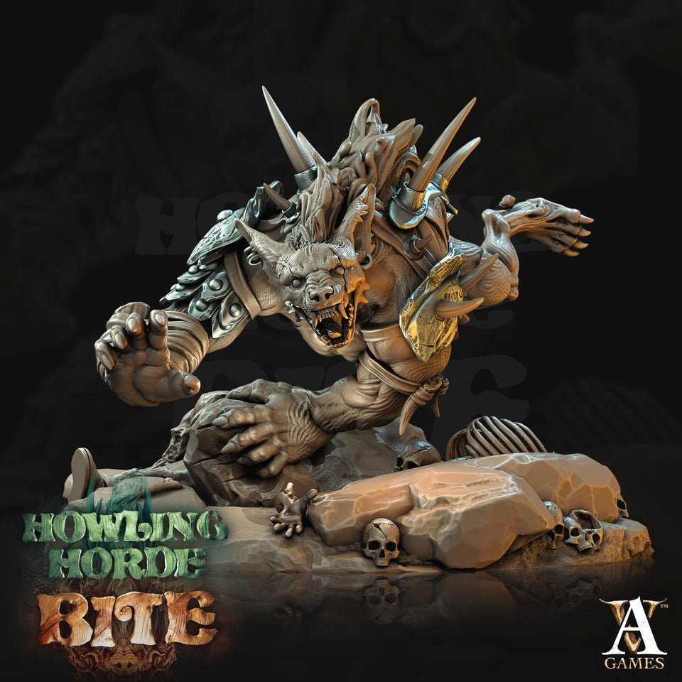 3D Printed Archvillain Games Howling Horde - Gnoll Trackers 28mm 32mm D&D