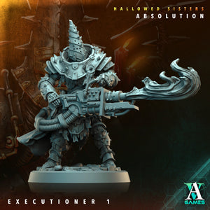 3D Printed Archvillain Games Hallowed Sisters Absolution - Executioner 28mm 32mm D&D