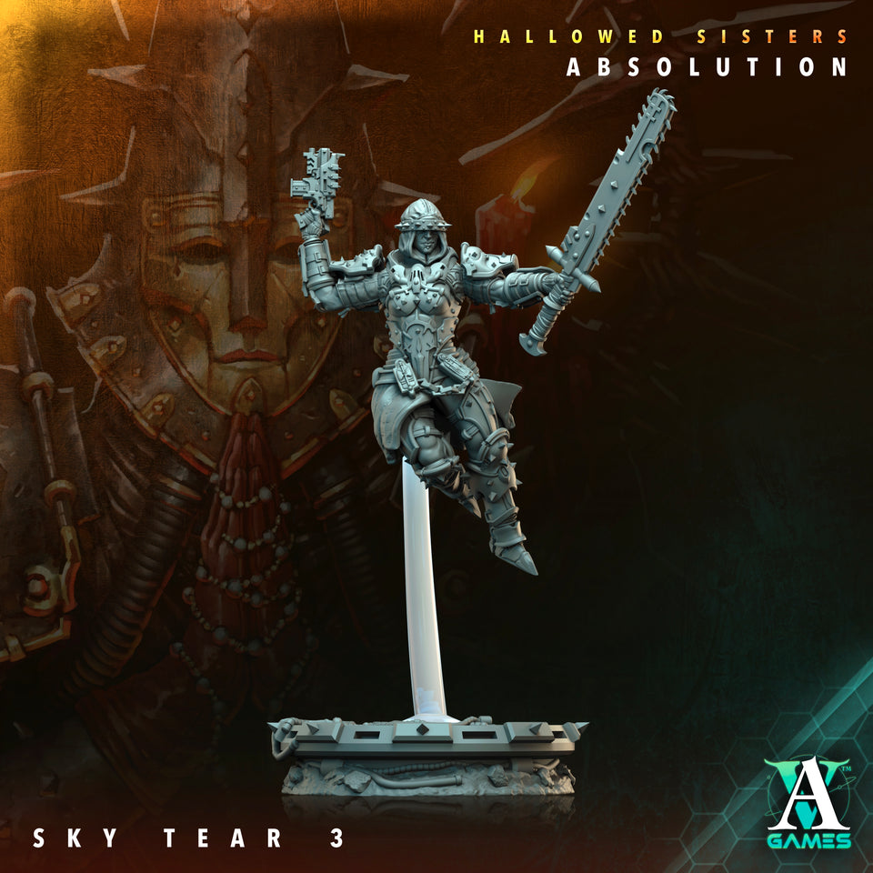 3D Printed Archvillain Games Hallowed Sisters Absolution - Sky Tear 28mm 32mm D&D