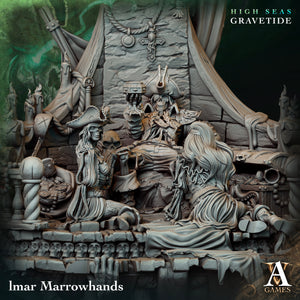 3D Printed Archvillain Games High Seas - Gravetide lmar Marrowhands 28 32mm D&D