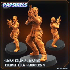 3D Printed Papsikels Human Colonial Marine Colonel Eula Hendricks Set May 2025 Alien vs. Humans Reconnaissance 28mm 32mm