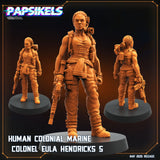 3D Printed Papsikels Human Colonial Marine Colonel Eula Hendricks Set May 2025 Alien vs. Humans Reconnaissance 28mm 32mm