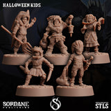 3D Printed Sordane Publishing Halloween Kids 28 32mm D&D