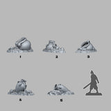 3D Printed Fantastic Plants and Rocks Haunted Witches Cauldrons 28mm - 32mm D&D Wargaming