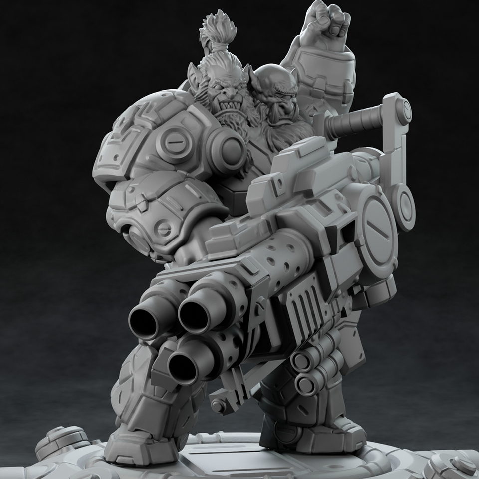 3D Printed Nafarrate Heavy Orc Set Space Orcs 28 32 mm D&D