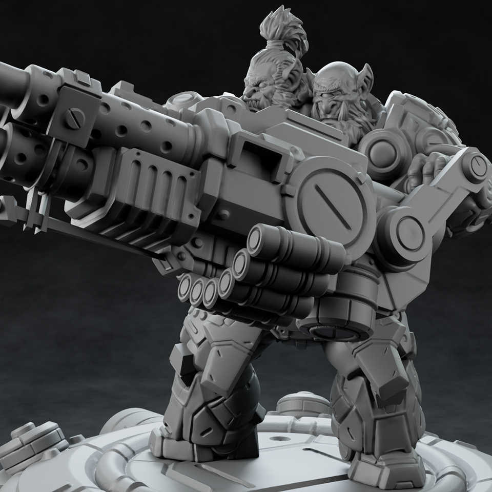 3D Printed Nafarrate Heavy Orc Set Space Orcs 28 32 mm D&D