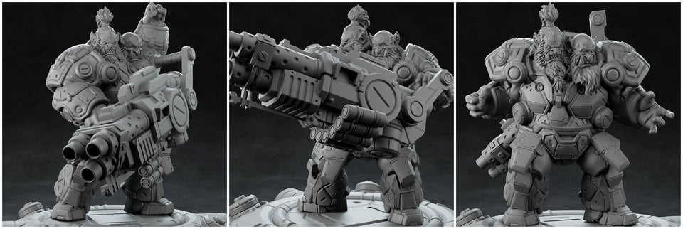 3D Printed Nafarrate Heavy Orc Set Space Orcs 28 32 mm D&D