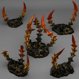 3D Printed Fantastic Plants and Rocks Hell Chain Claws 28mm - 32mm D&D Wargaming