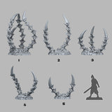 3D Printed Fantastic Plants and Rocks Hell Chain Claws 28mm - 32mm D&D Wargaming
