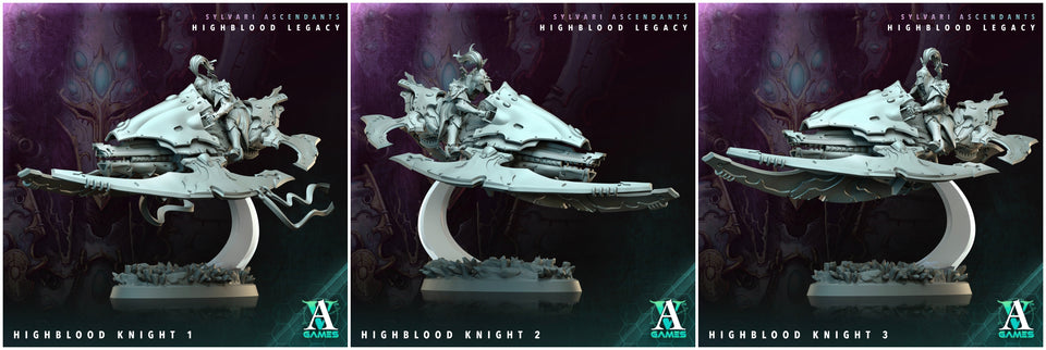 3D Printed Archvillain Games Highblood Knight Sylvari Ascendants Highblood Legacy Archvillain Society Vol XXXV 28 32mm D&D