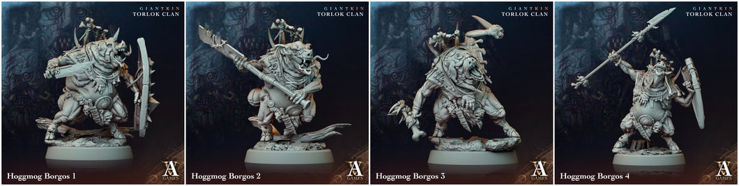 3D Printed Archvillain Games Giantkin - Torlok Clan Hoggmog Borgos 28 32mm D&D