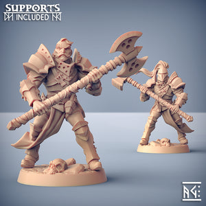 3D Printed Artisan Guild Modular Human Fighters Fighters Guild Set 28mm 32mm