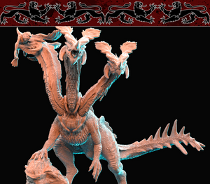 3D Printed Nafarrate Hydra Bestiary Vol. 1 Bestiary Creatures Volume 1 28mm 32mm D&D