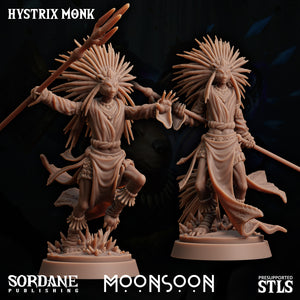 3D Printed Sordane Publishing Hystrix Monk Moonsoon 28 32mm D&D