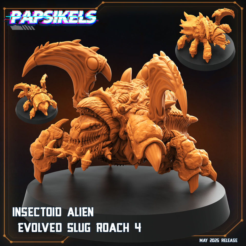 3D Printed Papsikels Insectoid Alien Evolved Slug Roach Set May 2025 Alien vs. Humans Reconnaissance 28mm 32mm
