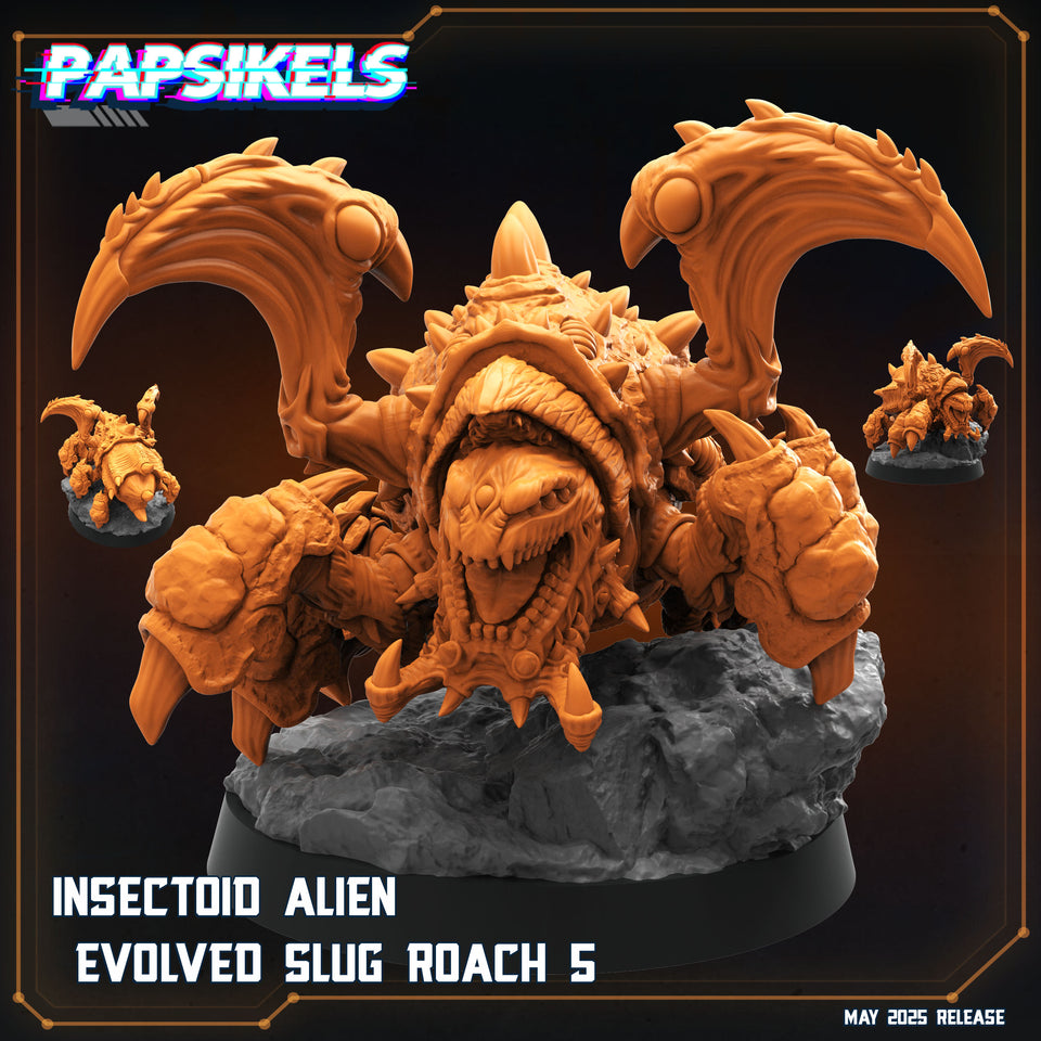 3D Printed Papsikels Insectoid Alien Evolved Slug Roach Set May 2025 Alien vs. Humans Reconnaissance 28mm 32mm