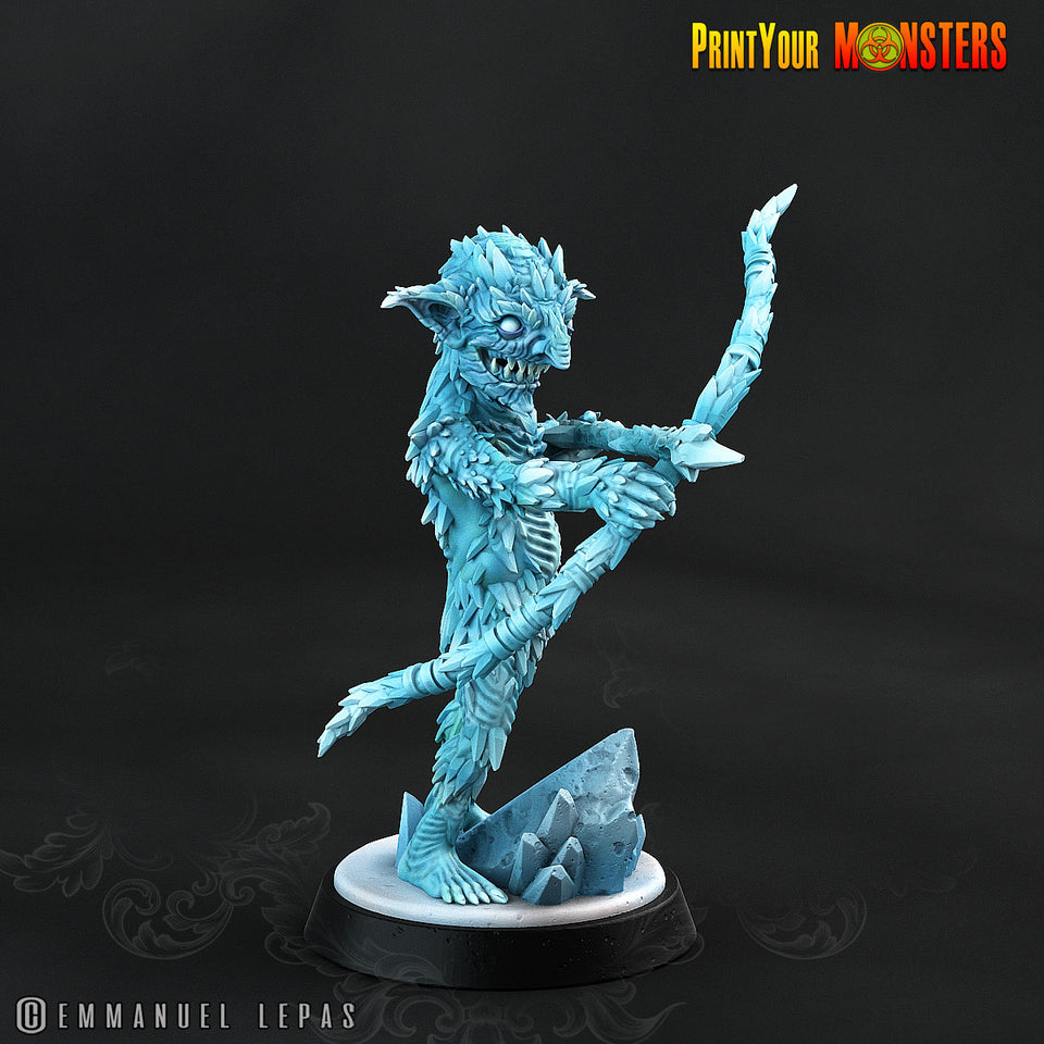 3D Printed Print your Monster Frost Shard Goblins - Ice Goblin 28mm 32mm D&D