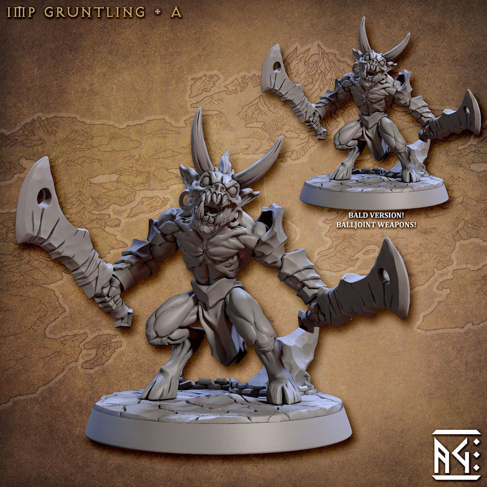 3D Printed Artisan Guild Abyss Imp Gruntiling Abyss Demons Set 28mm 32mm