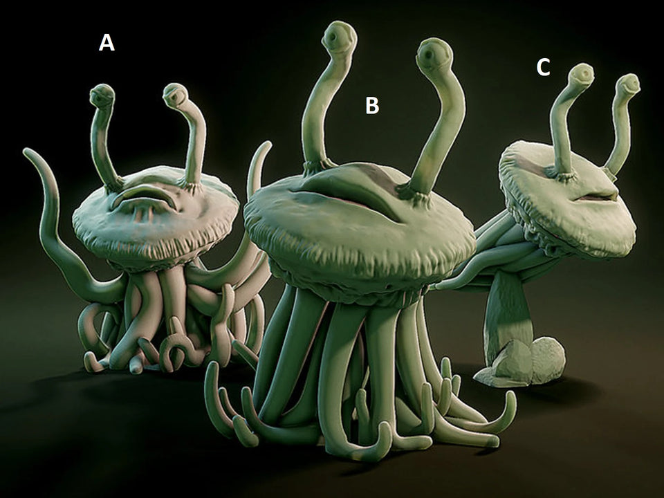 3D Printed Nafarrate Jellyfish Lovecraftian Bestiary 28 32 mm D&D