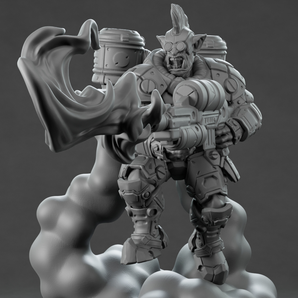 3D Printed Nafarrate Jumper Orc Set Space Orcs 28 32 mm D&D