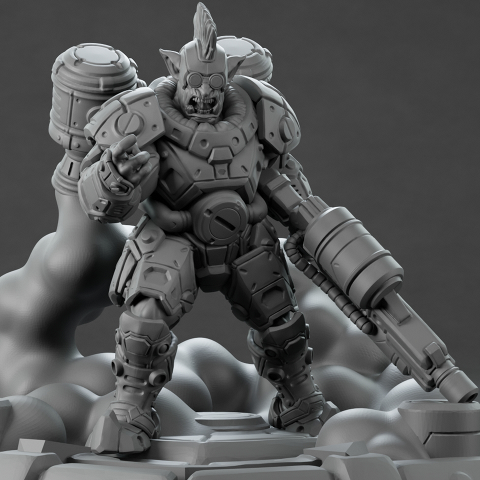 3D Printed Nafarrate Jumper Orc Set Space Orcs 28 32 mm D&D