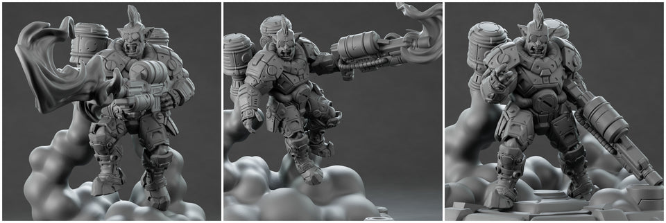3D Printed Nafarrate Jumper Orc Set Space Orcs 28 32 mm D&D