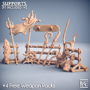 3D Printed Artisan Guild Jurakin Weapons Rack Death-Tide Jurakin 28mm 32mm