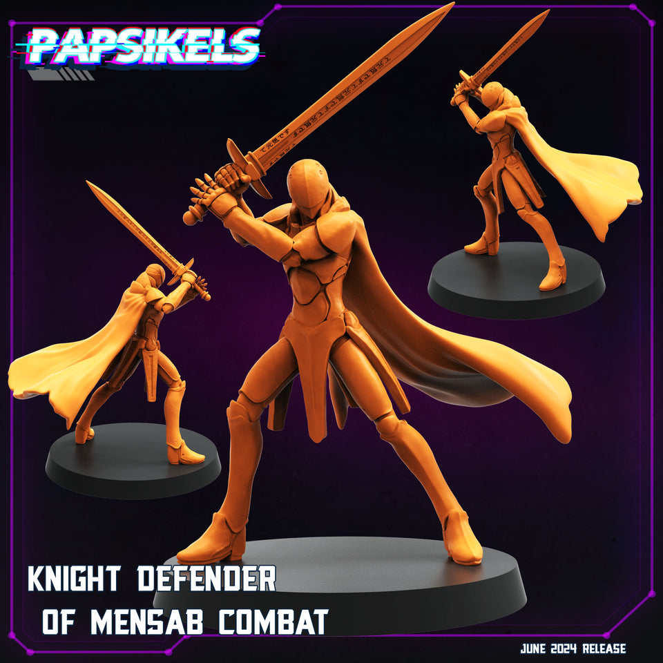 3D Printed Papsikels Knight Defender Of Mensab Set JUNE 2024 TRIBES - CYBERPUNK 28mm 32mm