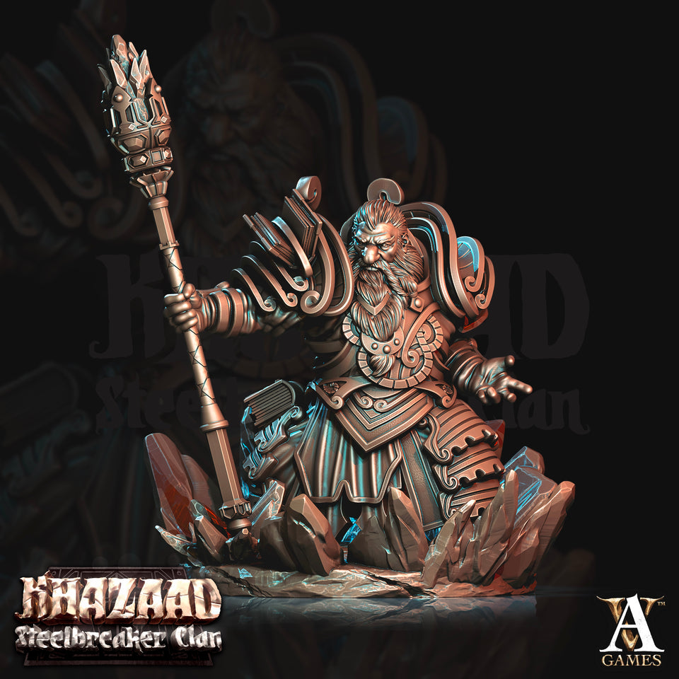 3D Printed Archvillain Games Khazaad Steelbreaker Clan - Geomancers 28mm 32mm D&D