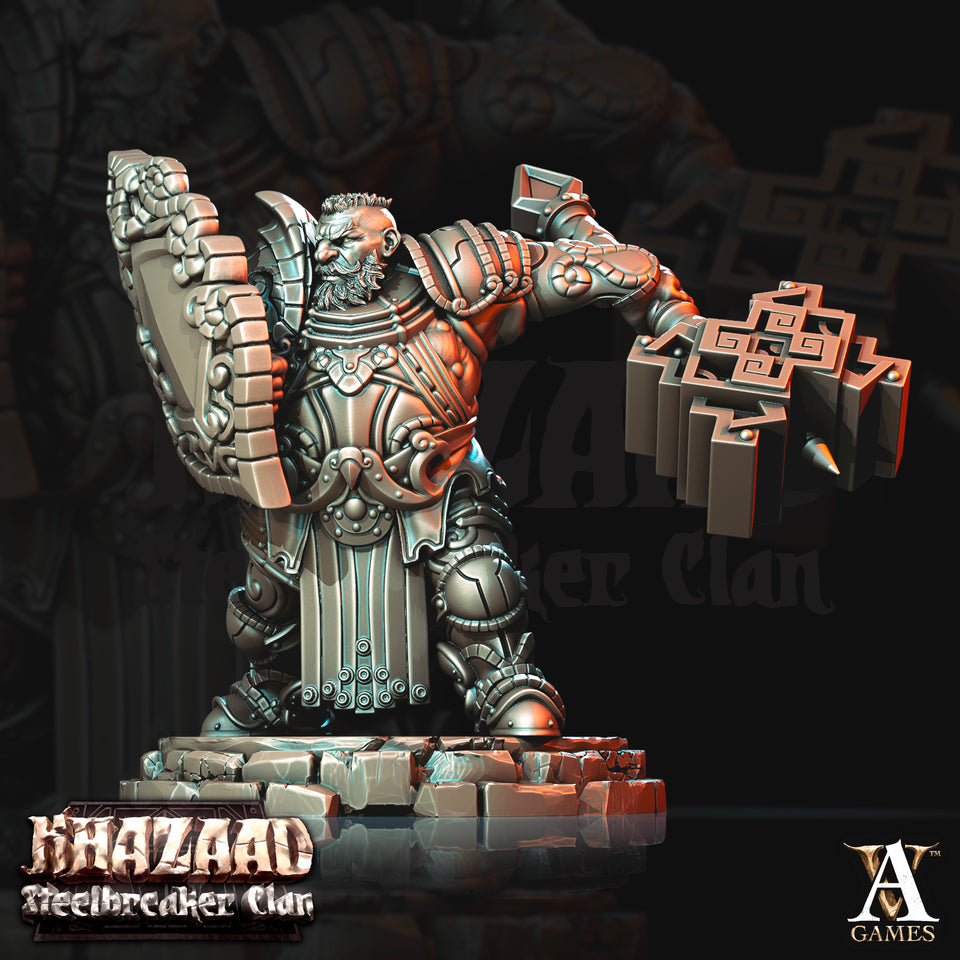 3D Printed Archvillain Games Khazaad Steelbreaker Clan - Steelbreaker Dwarf Warriors 28mm 32mm D&D