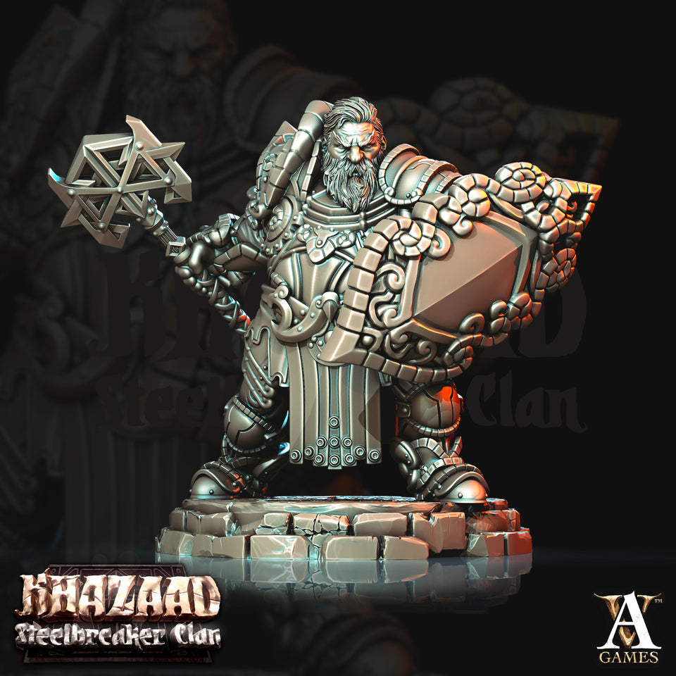 3D Printed Archvillain Games Khazaad Steelbreaker Clan - Steelbreaker Dwarf Warriors 28mm 32mm D&D