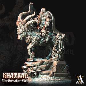 3D Printed Archvillain Games Khazaad Steelbreaker Clan - Steelbreaker Warriors Ram Riders 28mm 32mm D&D