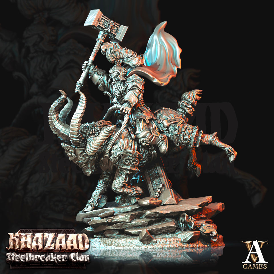 3D Printed Archvillain Games Khazaad Steelbreaker Clan - Steelbreaker Warriors Ram Riders 28mm 32mm D&D