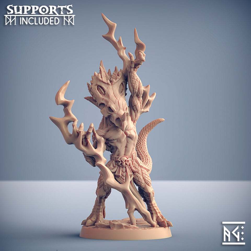 3D Printed Artisan Guild Kaztot Stormcaller Goldmaw Lizards Set 28mm 32mm
