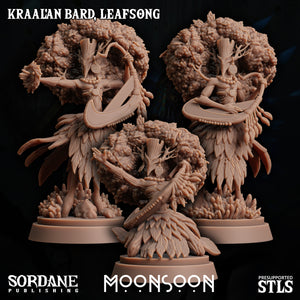 3D Printed Sordane Publishing Kraal'an Bard Leafsong Moonsoon 28 32mm D&D