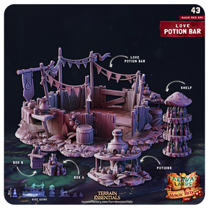 3D Printed Cast n Play Red Magic Spa Set 28mm 32mm D&D