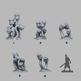 3D Printed Fantastic Plants and Rocks Luminous Plants 28mm - 32mm D&D Wargaming