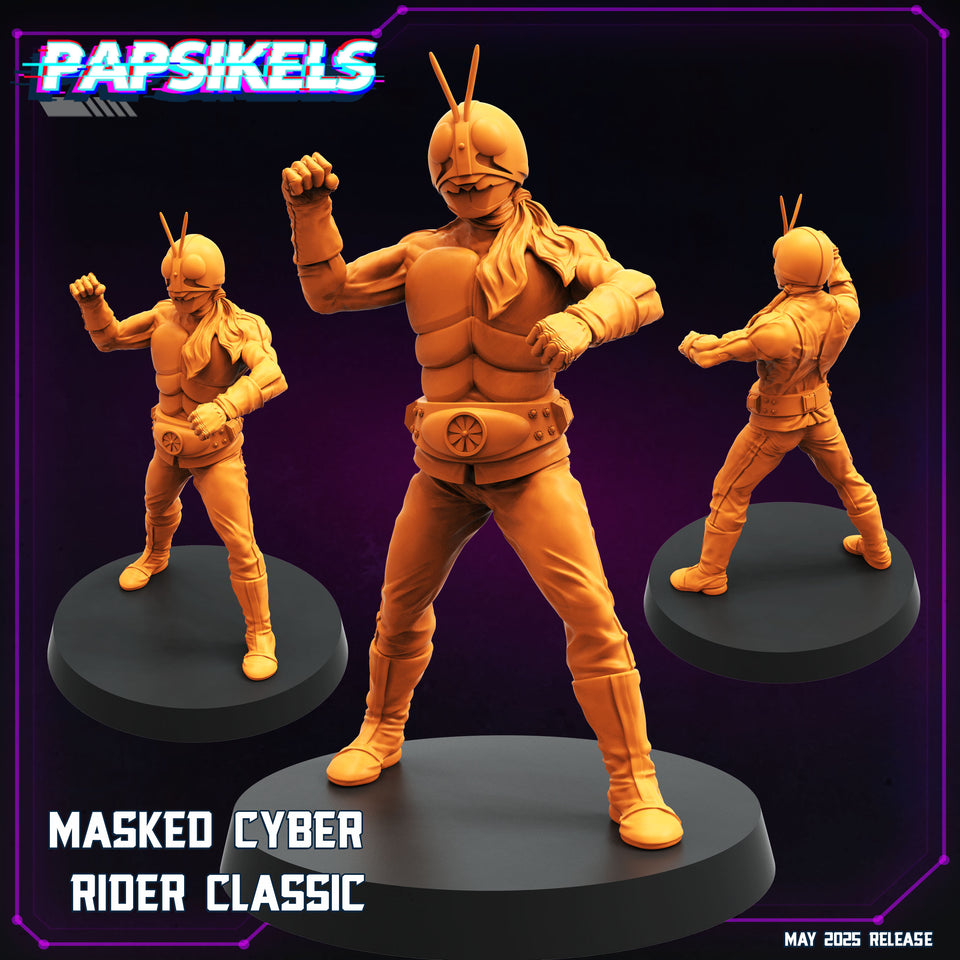 3D Printed Papsikels Masked Cyber Rider Classic Set May 2025 Cyberpunk Set 28mm 32mm