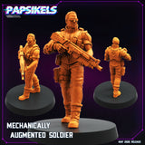 3D Printed Papsikels Mechanically Augmented Soldier Set May 2025 Cyberpunk Set 28mm 32mm