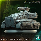 3D Printed Archvillain Games Argo Warthog APC Morior Invictus Argo Commando 28 32mm D&D