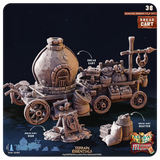 3D Printed Cast n Play Medieval Market 2 Terrain Set 28mm 32mm D&D