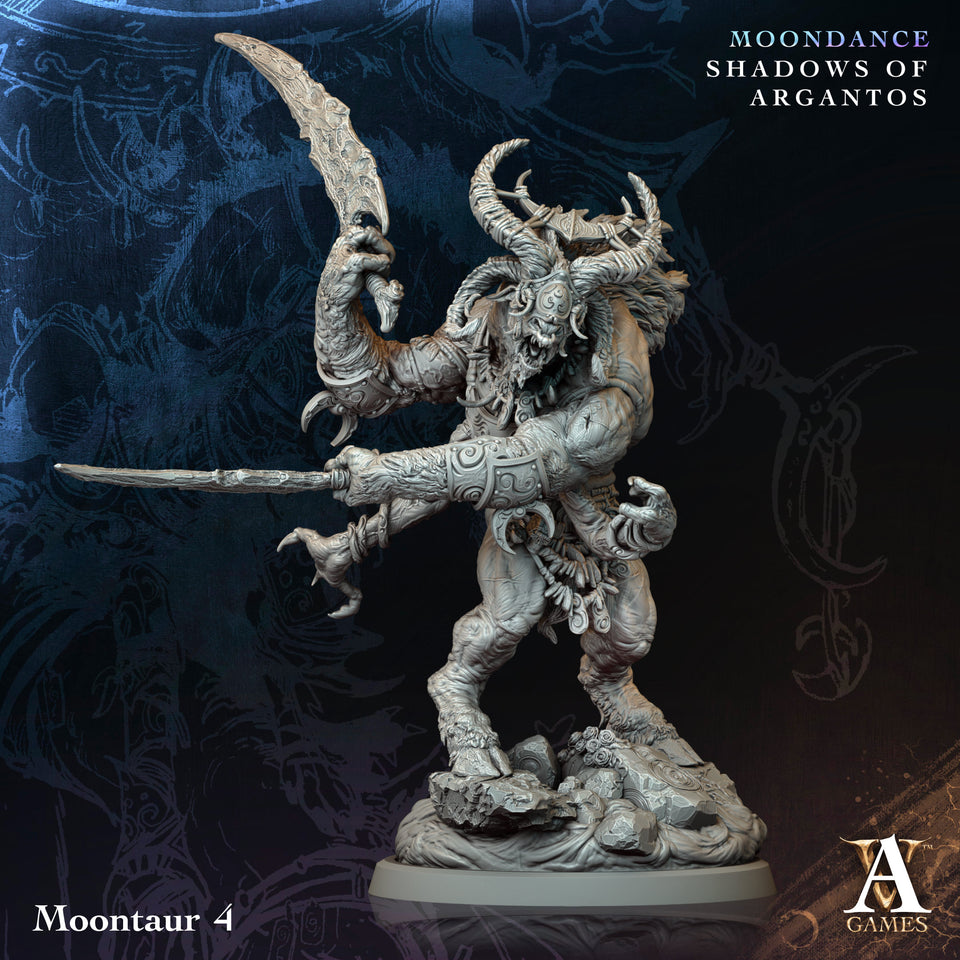 3D Printed Archvillain Games Moontaur Moondance - Shadows of Argantos 28 32mm D&D