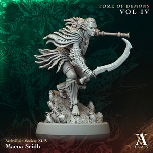 3D Printed Archvillain Games Maena Seidh Archvillain Society Vol XLIV 28 32mm D&D