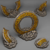 3D Printed Fantastic Plants and Rocks Magic Dwarf Ruins 28mm - 32mm D&D Wargaming