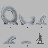 3D Printed Fantastic Plants and Rocks Magic Dwarf Ruins 28mm - 32mm D&D Wargaming