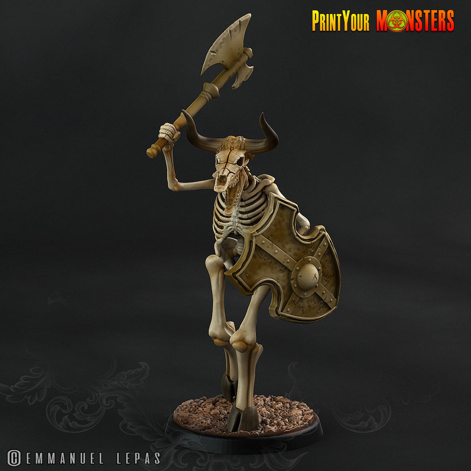 3D Printed Print your Monster The Ancient Bones Pack - Bone Minotaurs 28mm 32mm D&D