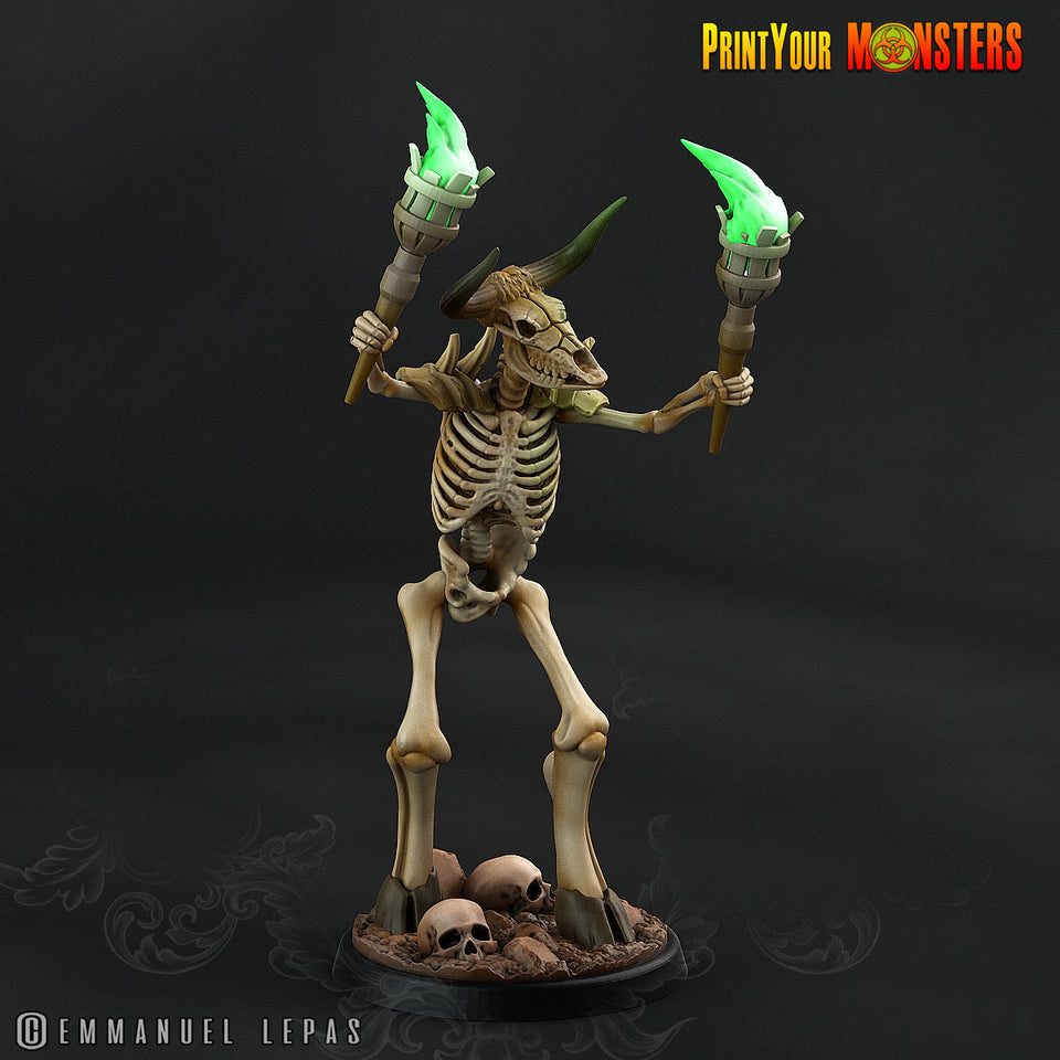 3D Printed Print your Monster The Ancient Bones Pack - Bone Minotaurs 28mm 32mm D&D