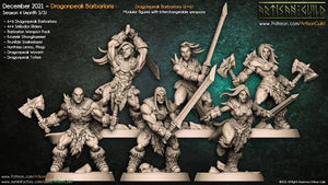 3D Printed Artisan Guild Modular Dragonpeak Barbarians Dragonpeak Barbarians 28mm 32mm